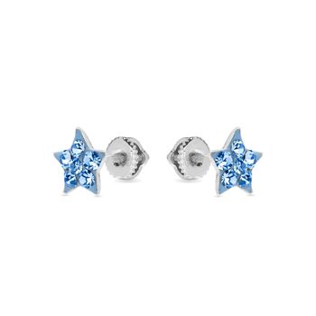 Boucles d'oreilles étoile en argent sterling 925 4