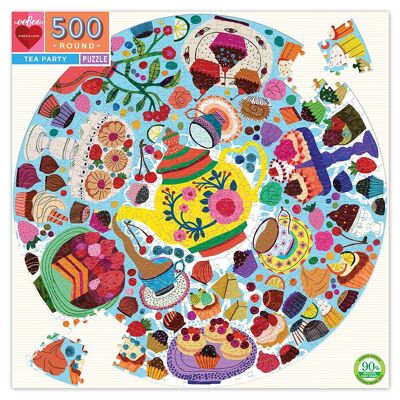 eeBoo - Round Puzzle 500 pcs - Tea Party