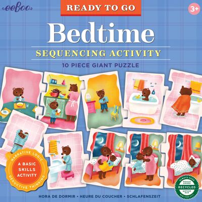 eeBoo - Giant Puzzle 10 pcs - Ready to Go Puzzle - Bedtime