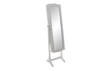 BOITE A BIJOUX MDF MIROIR 41X36X156 BLANC JO185939 3