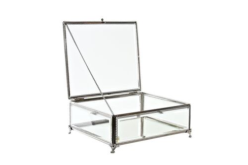 Joyero Cristal Metal 25X21X10 43Cm, Brillante JO200020