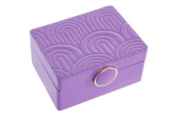 COFFRET A BIJOUX PU MDF 23X17X10 LILAS JO200626 3