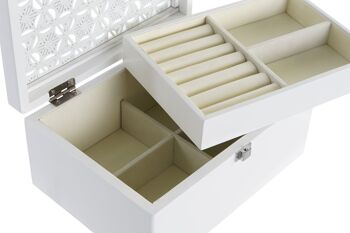 COFFRET A BIJOUX MDF VERRE 22X16X10 IVOIRE JO203788 5