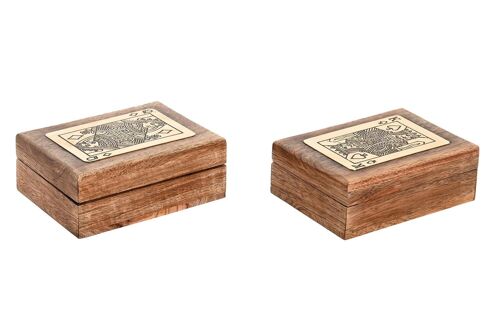 Juego De Mesa Mango Laton 11X8,5X4 Cartas 2 Surt. JM205658