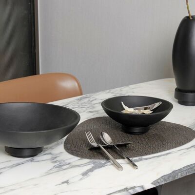 Large Bowl Modern Design, of micro cement, black, RUD12BK