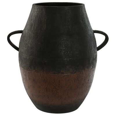 Vaso in metallo 40X31,5X42,5 Nero invecchiato JR209199