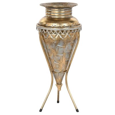 Metallvase 24X24X57 Goldene Basis JR209259