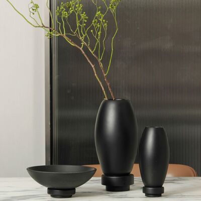 Vase moderne innovant, micro-ciment, Top Design, RUD22BK
