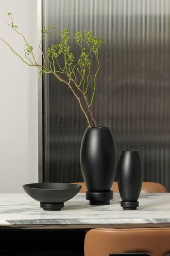 Vase moderne innovant, micro-ciment, Top Design, RUD22BK 1