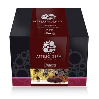 Panettone au CHOCOLAT EXTRA NOIR 75% « VENCHI » 2