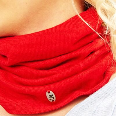 Merino Wool Snood - RED