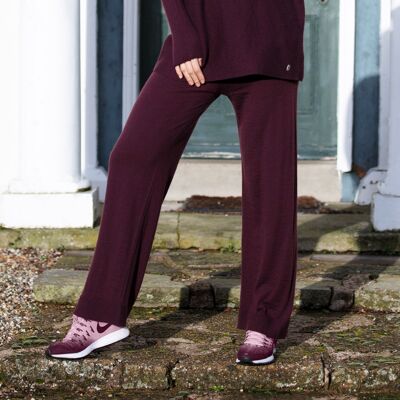 Lapworth Merino Wool Lounge Pants - Mulberry