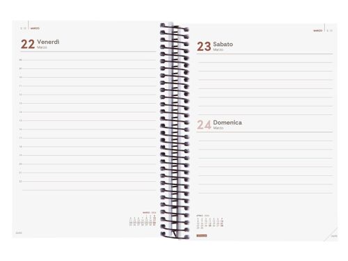 Finocam - Agenda Espiral Design Collection 2024 1 Jour Page Janvier 2024 - Décembre 2024 (12 mois) Jungle Italien