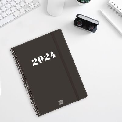 Buy wholesale Finocam - Espiral Design Collection 2024 Diary Weekly  Horizontal January 2024 - December 2024 (12 months) Goldy International