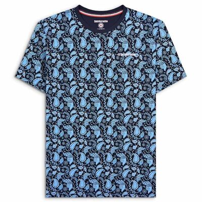 Paisley AOP Tee Navy AW23