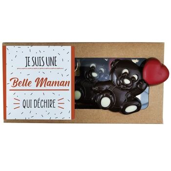 Oursons au chocolat noir x3 "Je suis une belle maman qui déchire" 3