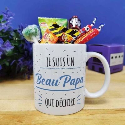 Taza de dulces de los 90 "Soy un padre guapo que rockea" - regalo de padre guapo