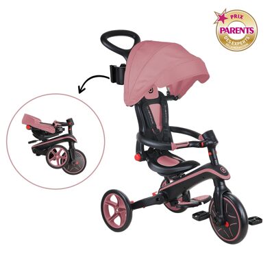 EXPLORER 4-in-1 Scalable & Foldable Tricycle - Pastel pink