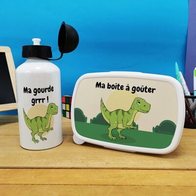 Boîte à goûter & gourde enfant - Dinosaure