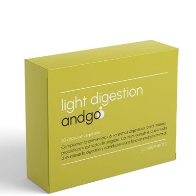 Just Elements AndGo Light Digestion 30 capsulas vegetales - Suplemento Digestiones Ligeras