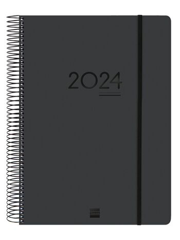 Finocam - Agenda Ikon 16 mois 2023 2024 1 jour par page Septembre 2023 - Décembre 2024 (16 mois) Noir International 8