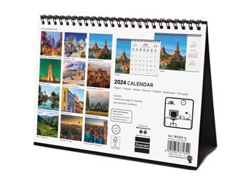 Finocam - Calendrier Images Bureau 2024 Janvier 2024 - Décembre 2024 (12 mois) Traveling International 1