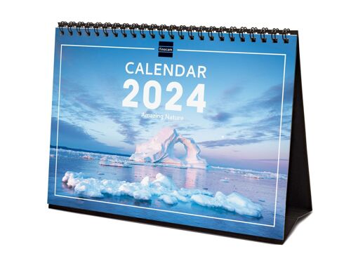 Finocam - Calendrier Images Bureau 2024 Janvier 2024 - Décembre 2024 (12 mois) Nature International