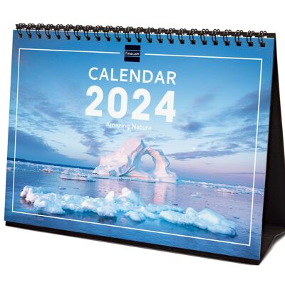 Finocam - Calendrier Images Bureau 2024 Janvier 2024 - Décembre 2024 (12 mois) Nature International
