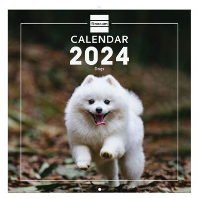 Finocam - Calendrier Images Mural 2024 Janvier 2024 - Décembre 2024 (12 mois) Dogs International