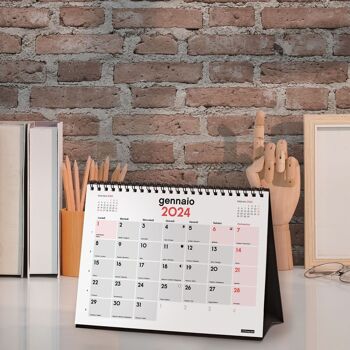 Compra Finocam - Calendario da Tavolo Neutro per Noter S 2024 Gennaio 2024  - Dicembre 2024 (12 mesi) Italiano all'ingrosso