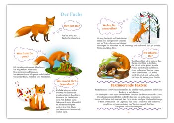 Livre de connaissances "WiBuKi" pour enfants : Les habitants de la forêt - plein de choses sur les animaux qui vivent dans nos forêts - livre à lire à voix haute aux enfants à partir de 3 ans 3