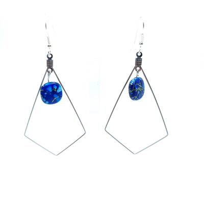 Boucles d'oreilles Oblik - Bleu