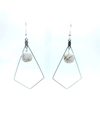 Boucles d'oreilles Oblik - Blanc