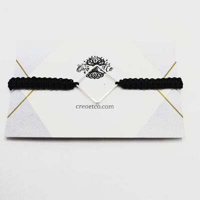 Bracelet tissé Veldy Noir