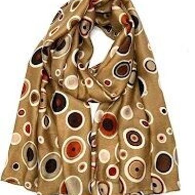 Round patterned scarf HH-121