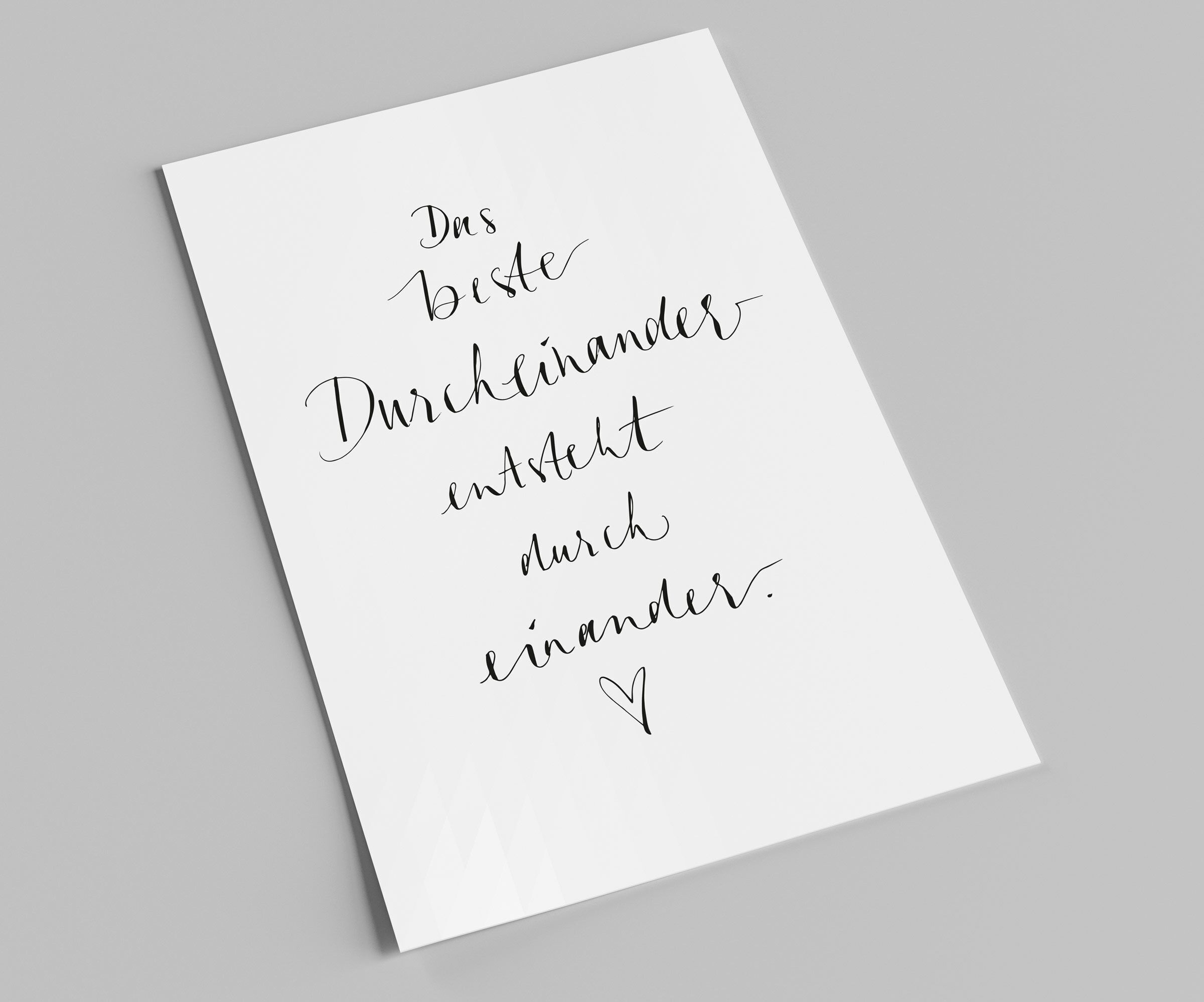 biglietto da visita | Il miglior pasticcio è fatto l'uno dall'altro | Carta d'amore con detto