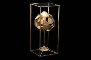 LAMPADAIRE MÉTAL VERRE 30X30X71 GÉOMÉTRIQUE LA195535 2