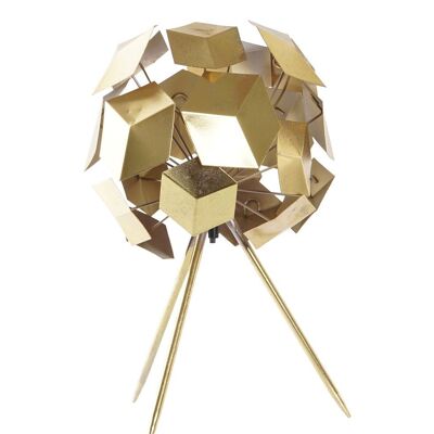 LAMPARA SOBREMESA METAL 29X29X45 GEOMETRICO DORADO LA195536