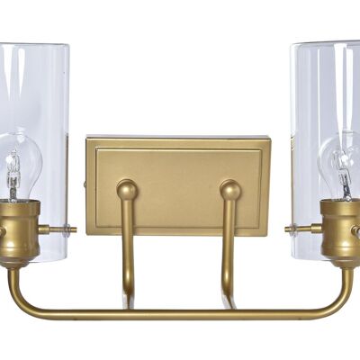 APPLY LAMP METAL GLASS 41X17X24 DOUBLE LA195756
