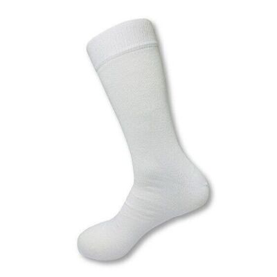 Unisex Plain Bamboo Socks - White