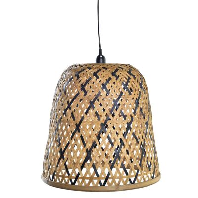 PLAFONIERA IN RATTAN 41X41X39 MARRONE NATURALE LA197139