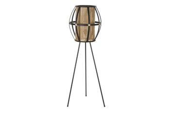 LAMPADAIRE BAMBOU METAL 38X38X119 NOIR LA197149 1