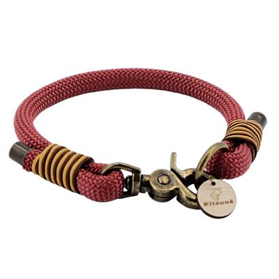 Paracord dog collar - rust red - SAHARA