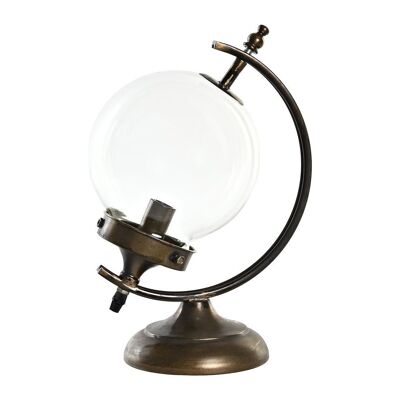 Tischlampe aus Metall und Glas, 25 x 20 x 36 cm, Kugel, LA199579