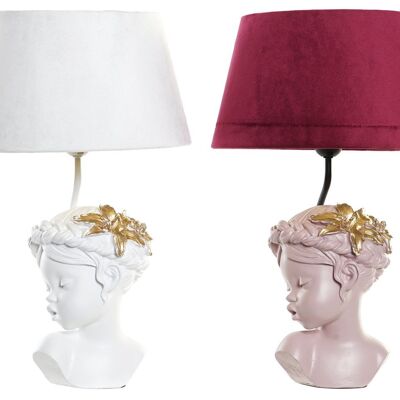 RESIN TABLE LAMP 30X30X49 GIRL 2 ASSORTMENTS. LA182725