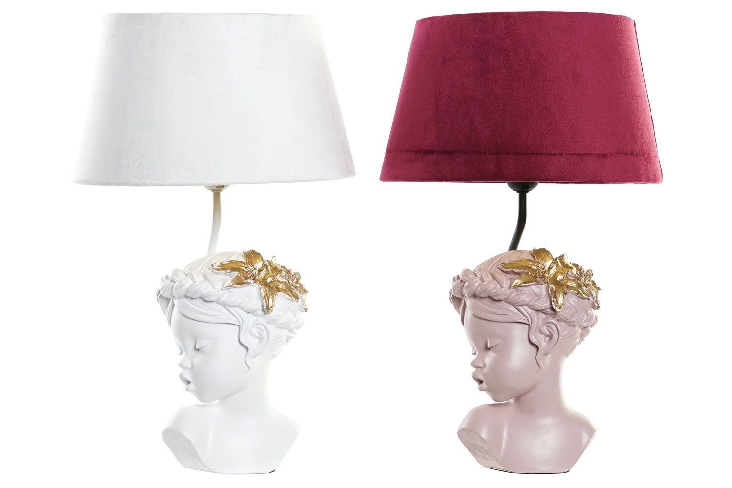 Resin table lamp 30x30x49 girl 2 assorted. LA182725