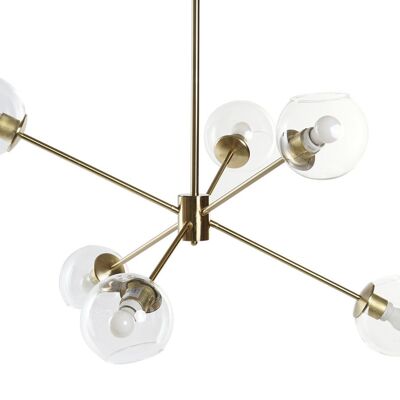 Lampada da Soffitto in Metallo Cristallo 90X75X60 Oro LA185610