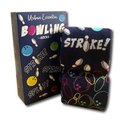 Ensemble-cadeau de chaussettes de bowling unisexes