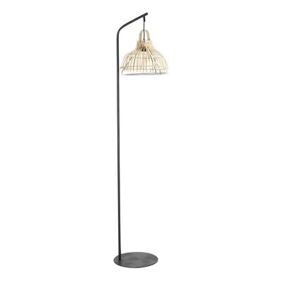 Lampada da terra in metallo rattan 40X40X160 Naturale Bimbre LA189420