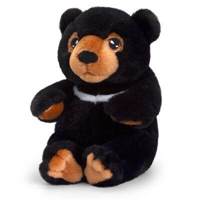 Asiatic black bear soft toy 18cm - KEELECO